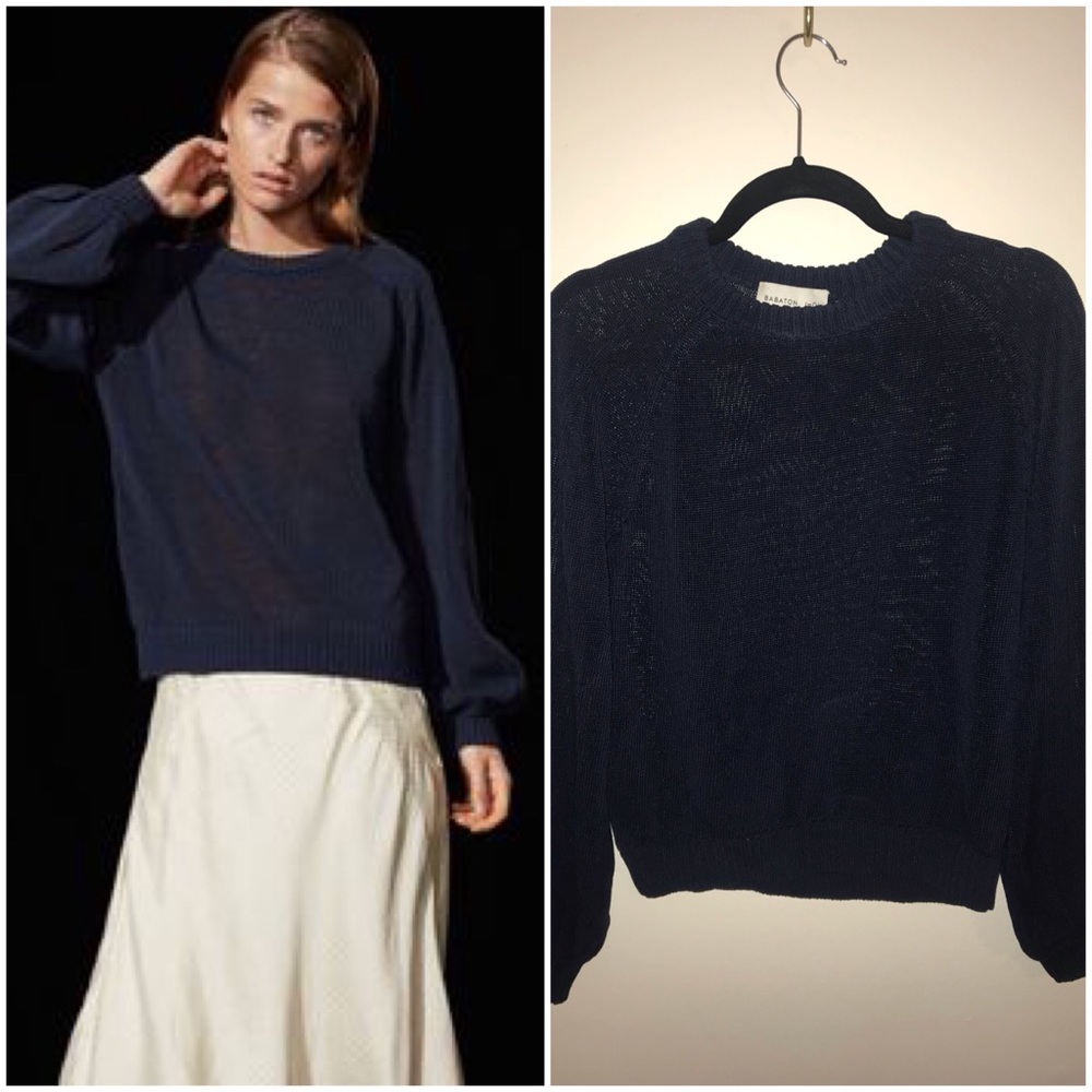 Aritzia Babaton Mina Navy Sweater